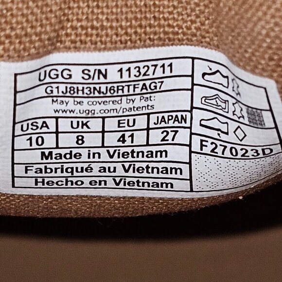 Ugg Cas Slip On Sneaker Casual Loafer Womens Shoe Black Leather Size 10 - Picture 12 of 14